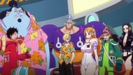 The Straw Hats inside Vegapunk's lab as seen in One Piece episode 1103 (Image via Toei Animation)